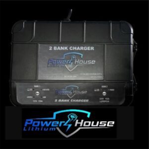 2 Bank Waterproof Charger 36V & 12V 10AH